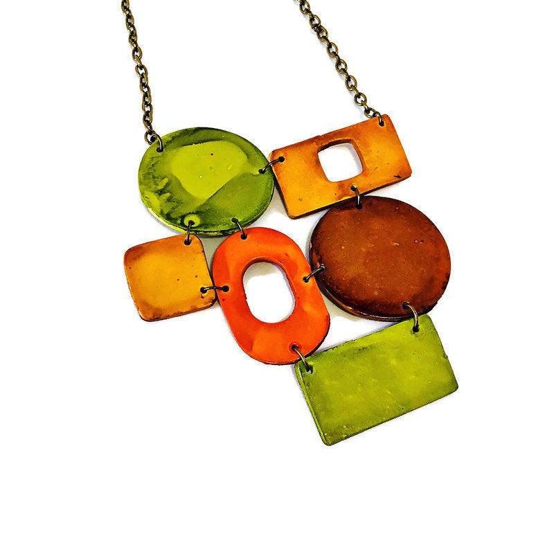 Chunky Statement Jewelry Set in Fall Colors