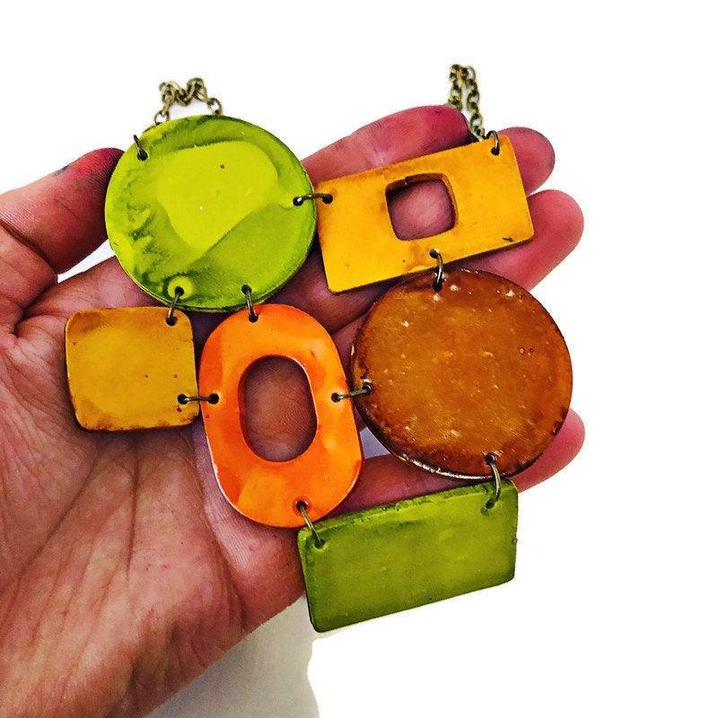 Chunky Statement Jewelry Set in Fall Colors