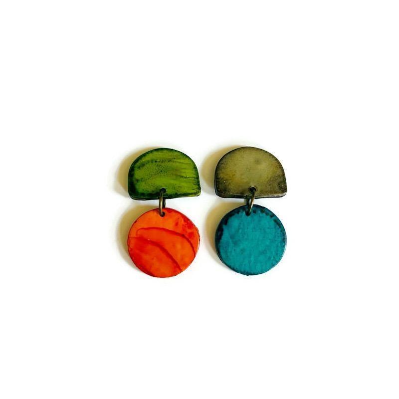 Mismatched Clip On Earrings for Fall