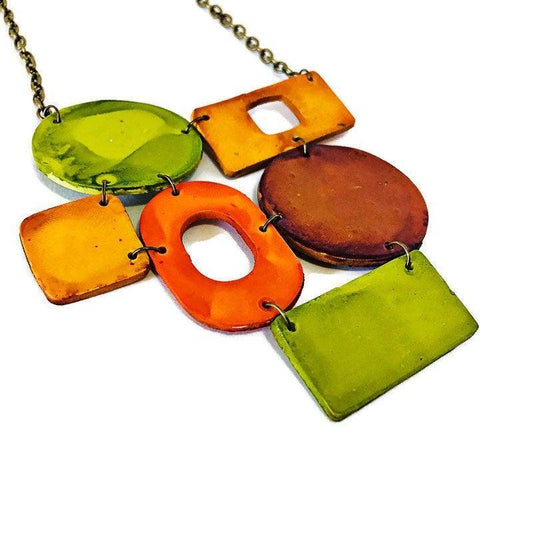 Chunky Statement Jewelry Set in Fall Colors